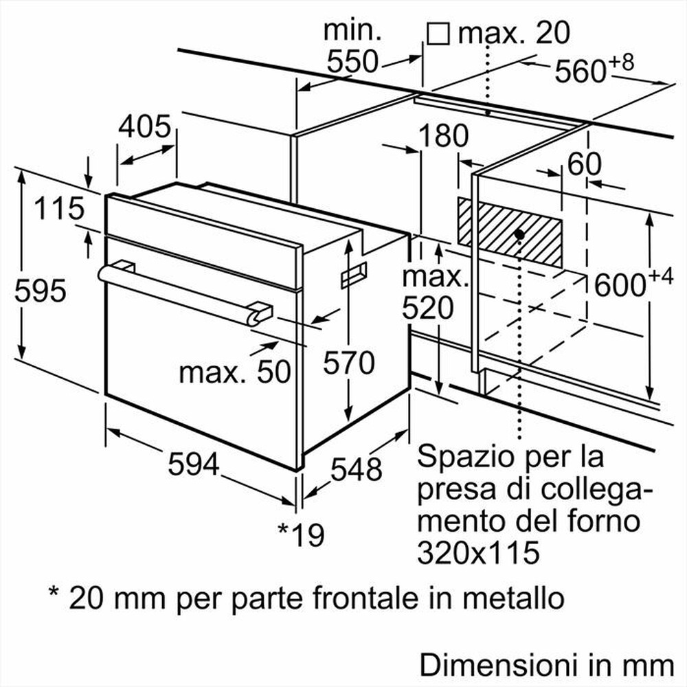 Immagine del prodotto BOSCH - Forno multifunzione HBF113BR1S Classe A-Acciaio
