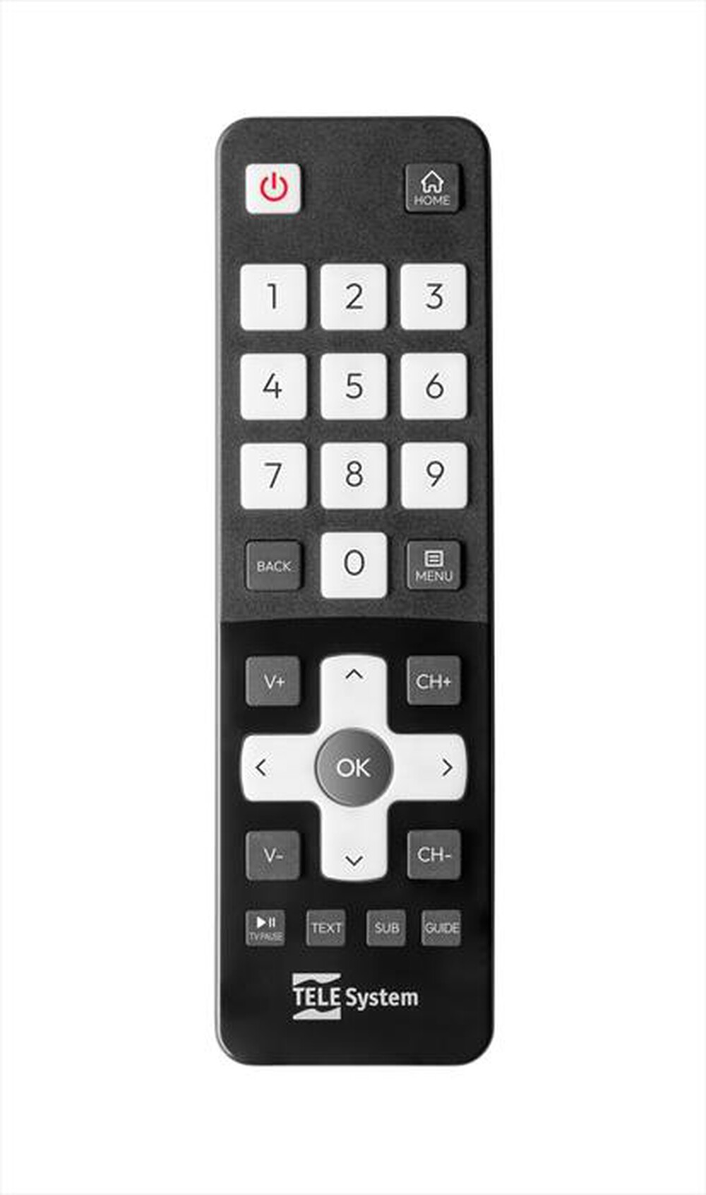 Immagine del prodotto TELESYSTEM - TELECOMANDO ORIG.IN BLIST.EASY PER SMART TV VIDAA-BLACK