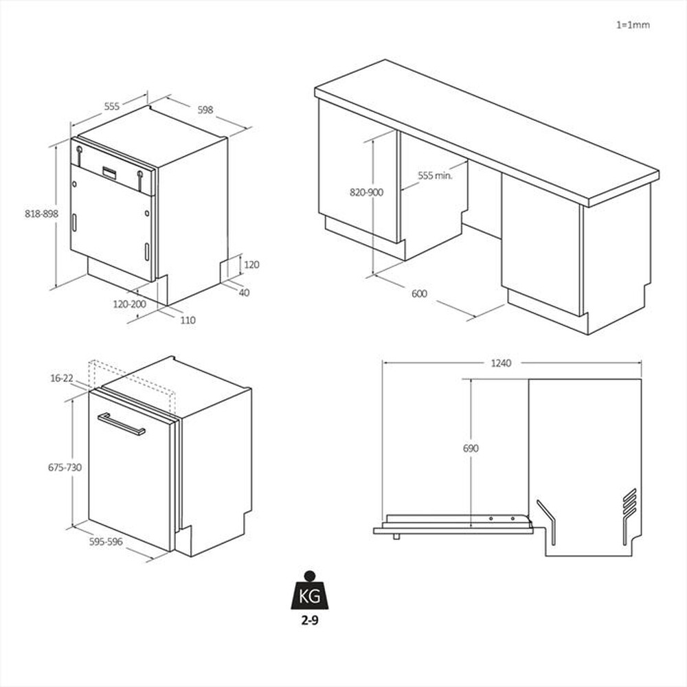 Immagine del prodotto CANDY - Lavastoviglie incasso CI 6B4F1MA 16 coperti