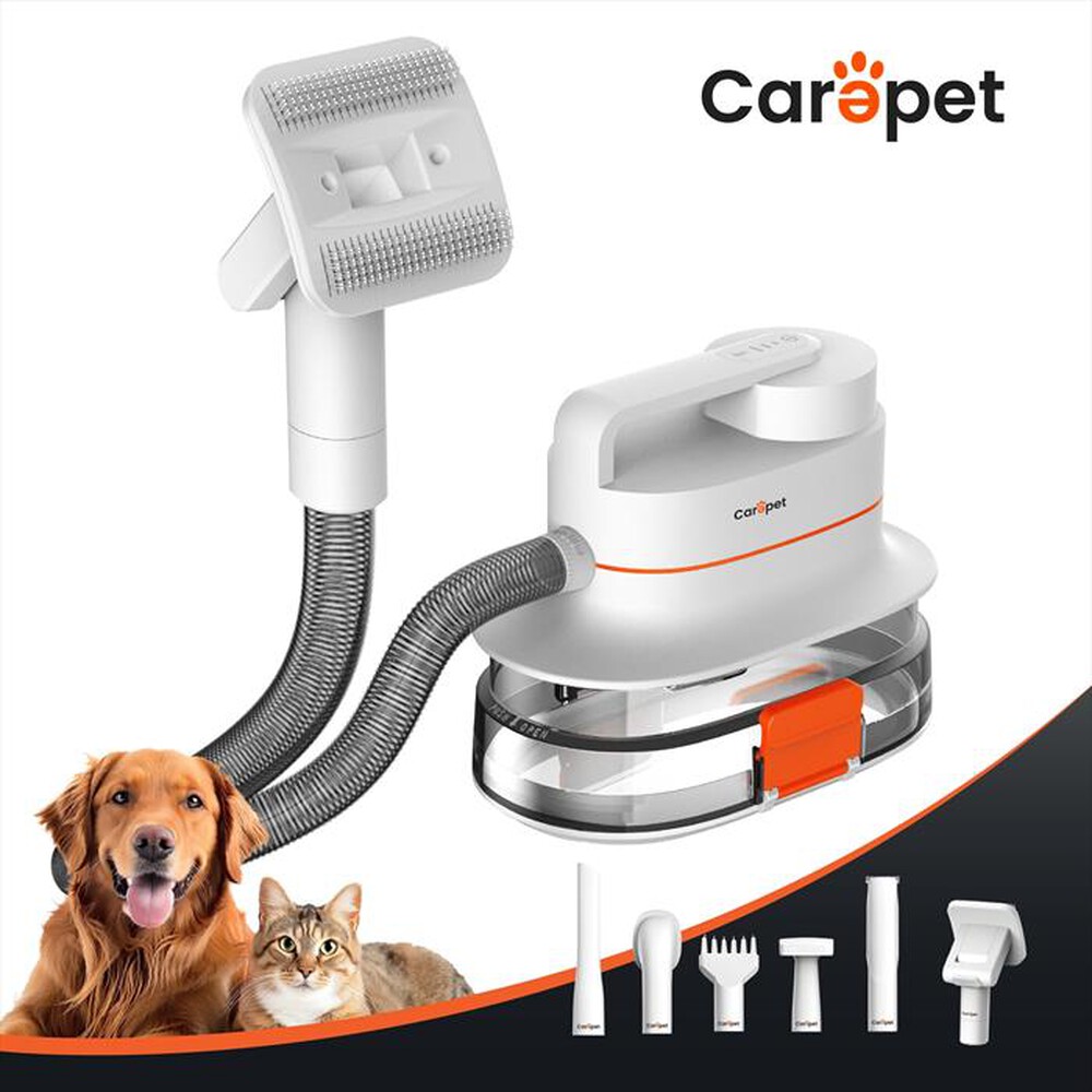 CAREPET - Aspiratore e asciugatore PPET GROOMER 6-IN-1-BIANCO