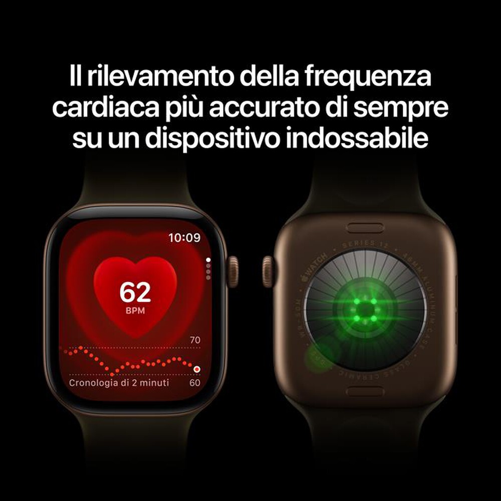 Immagine del prodotto APPLE - Watch Series 12 GPS 46mm Alluminio Nero-Sport Band Nero - M/L