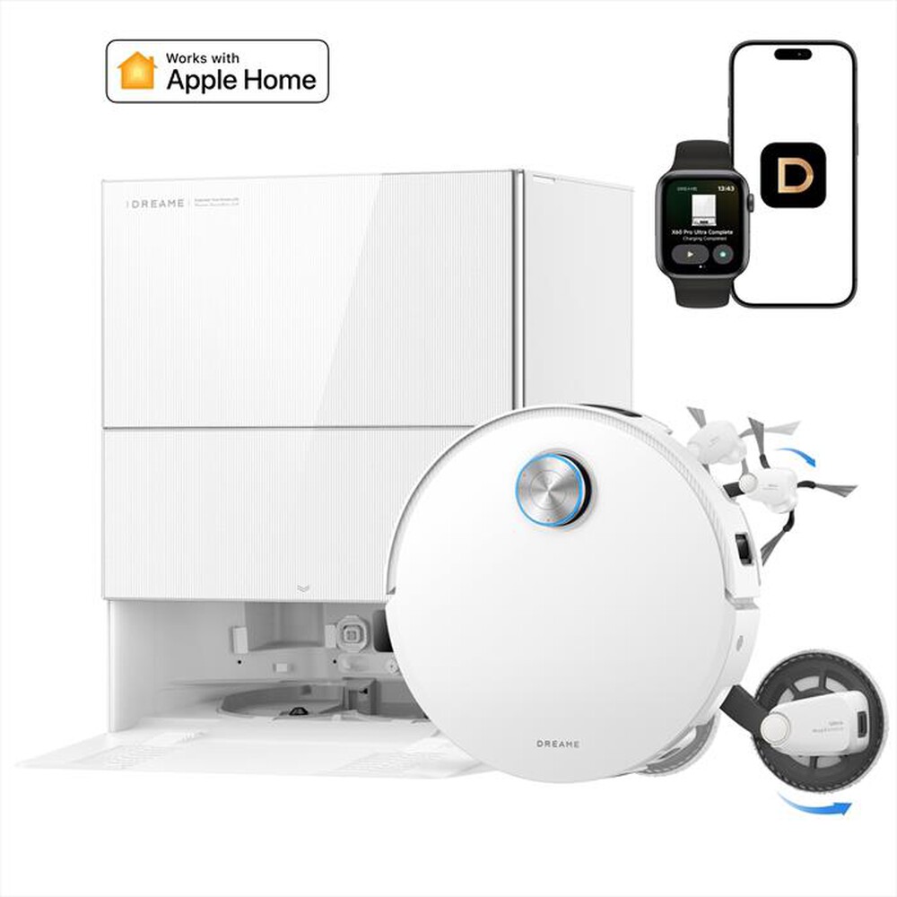 DREAME - Aspirapolvere robot X60VIM PRO ULTRA COMPLETE-Bianco