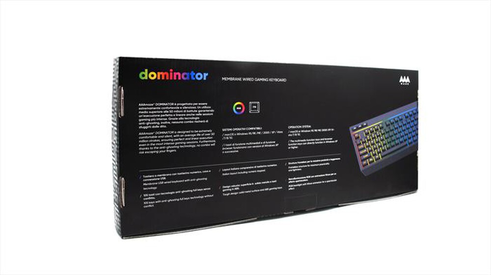 Immagine del prodotto AAAMAZE - TASTIERA RAINBOW GAMING AMGT0011-NERO