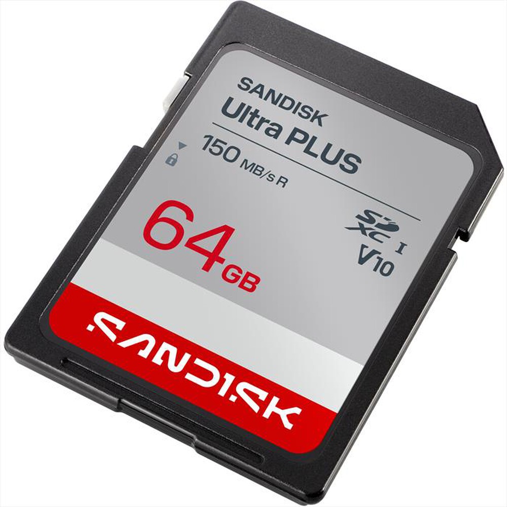 Immagine del prodotto SANDISK - MicroSD Ultra Plus 64GB UHS-I U1 V10-grigio
