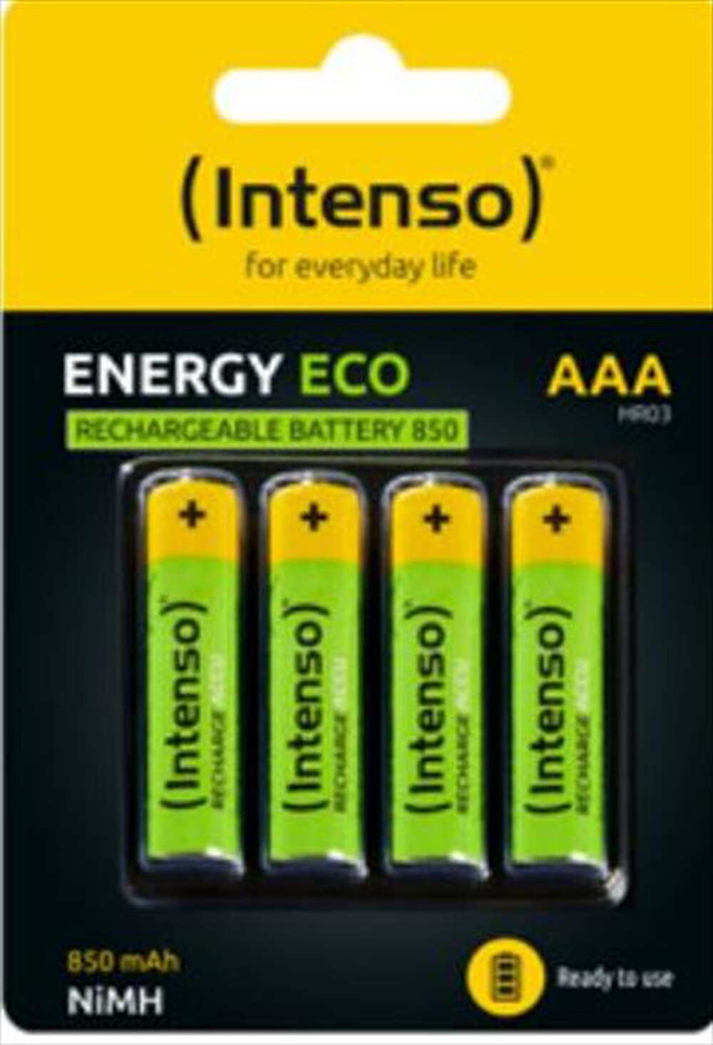 Immagine del prodotto INTENSO - BATTERIE ENERGY ECO AAA HR03 850MAH-VERDE/GIALLO